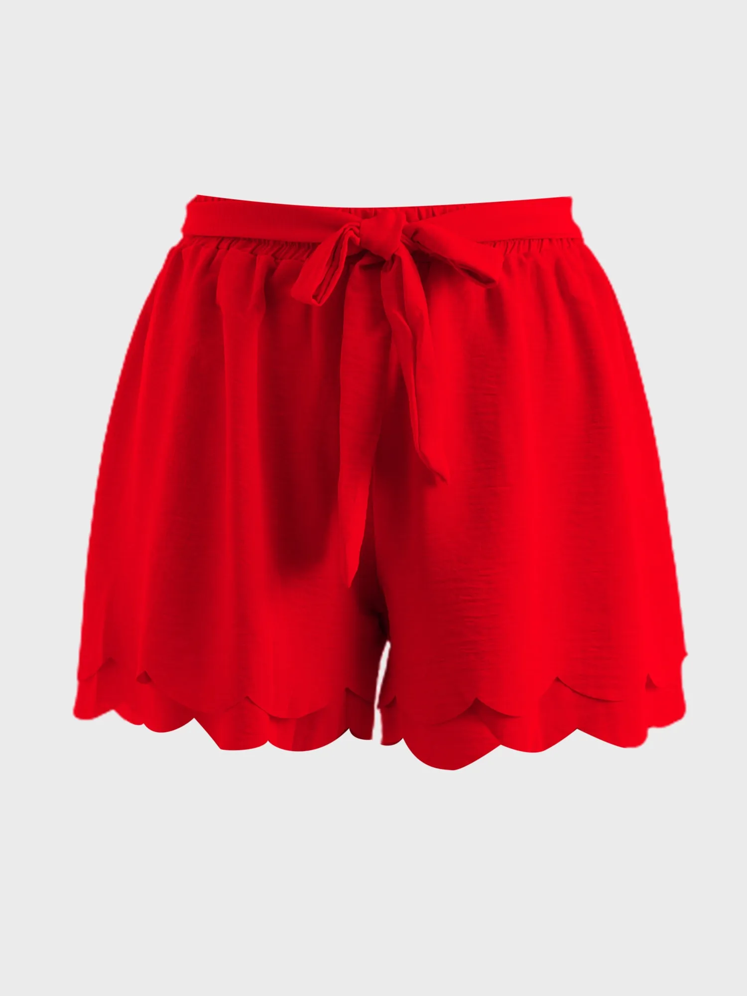 Midsize Petal Layered Tie-Up Shorts