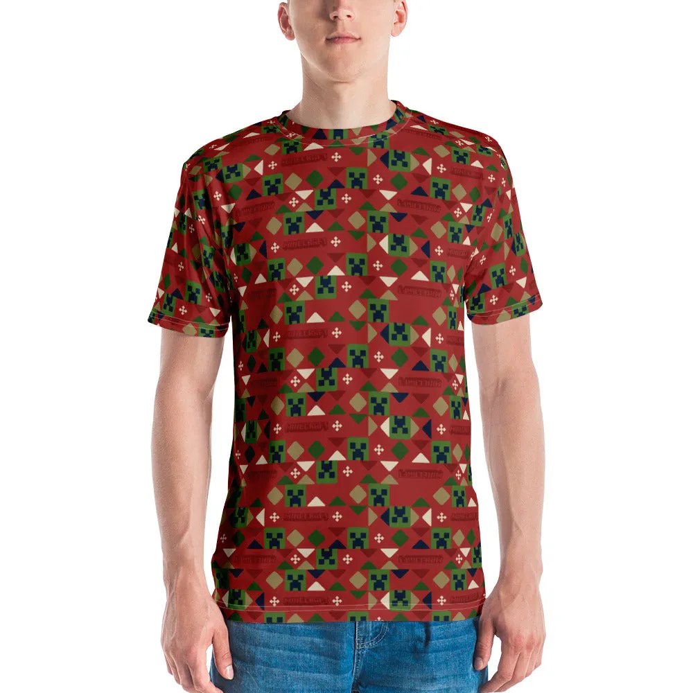 Minecraft Holiday Creeper Pattern T-Shirt