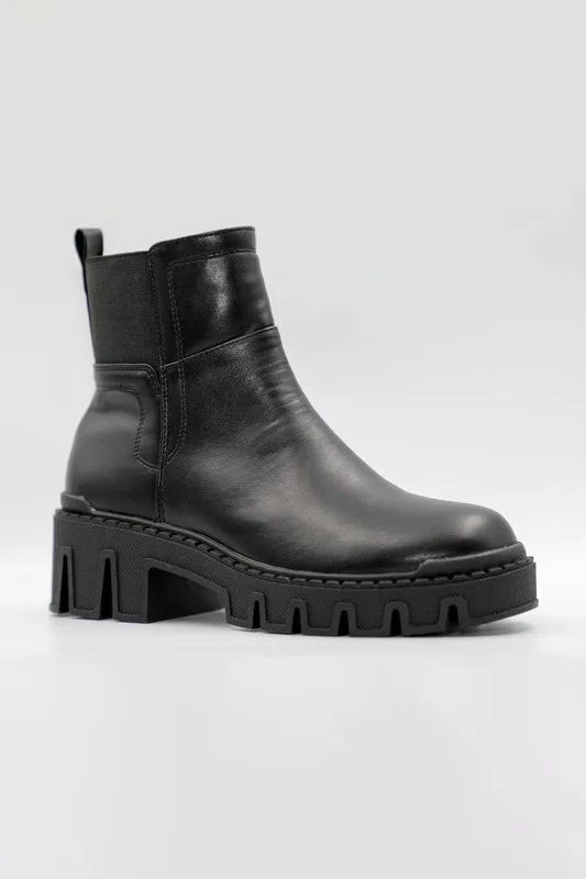 Platform Combat Ankle Bootie