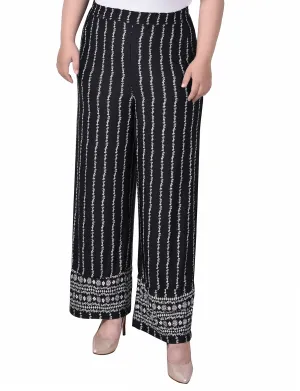 Plus Size Wide Leg Pull On Pant