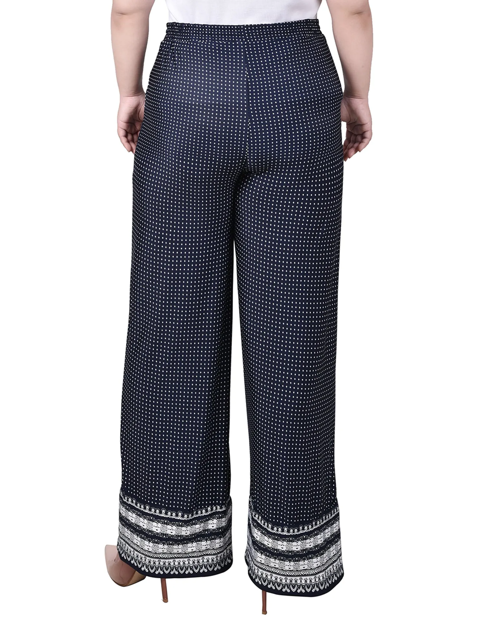 Plus Size Wide Leg Pull On Pant