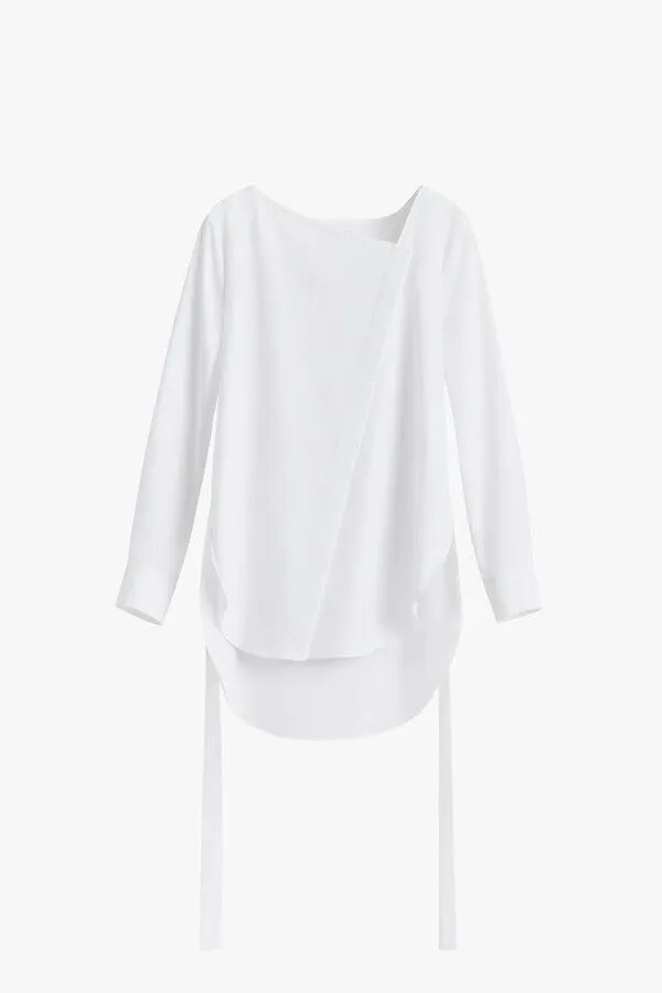 Poplin Asymmetrical Shirt