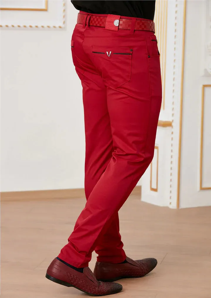 Red "V-metal" Tech Pants