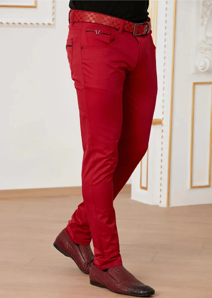 Red "V-metal" Tech Pants