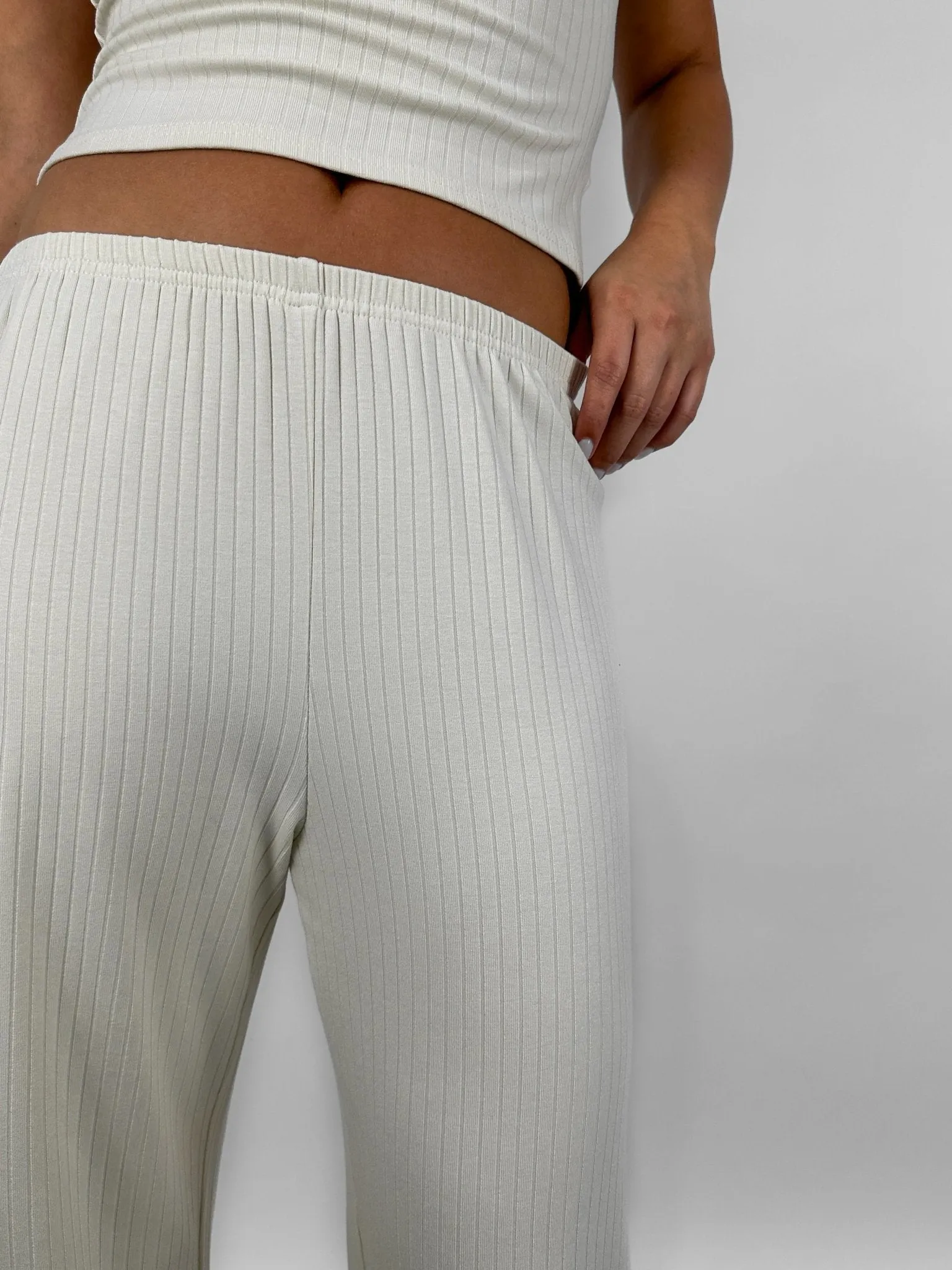 Ribbed Wide Leg Pants