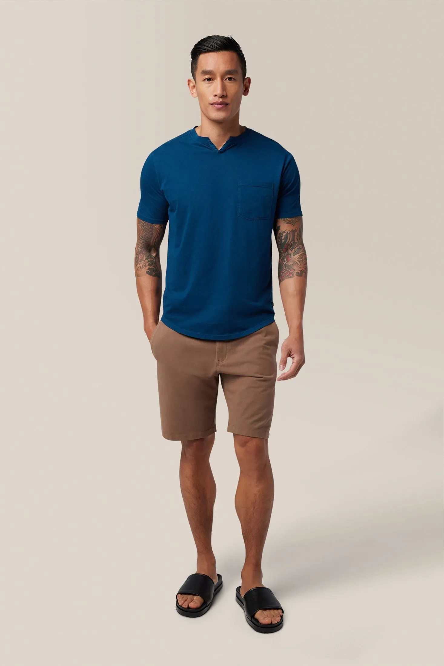 Slim Fit Victory V-Notch | in Premium Cotton Jersey