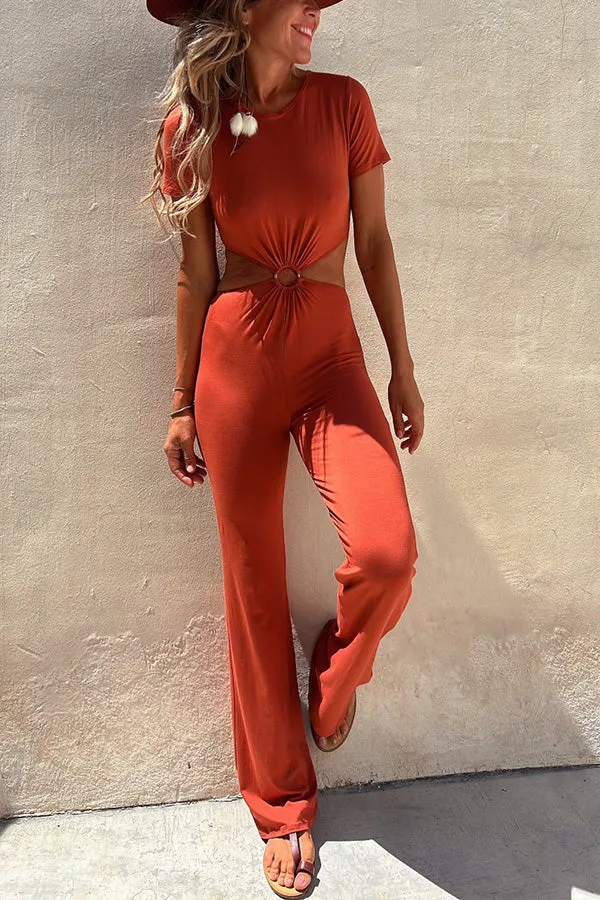 SORAYA TEJA Short Sleeve Ring Jumpsuit