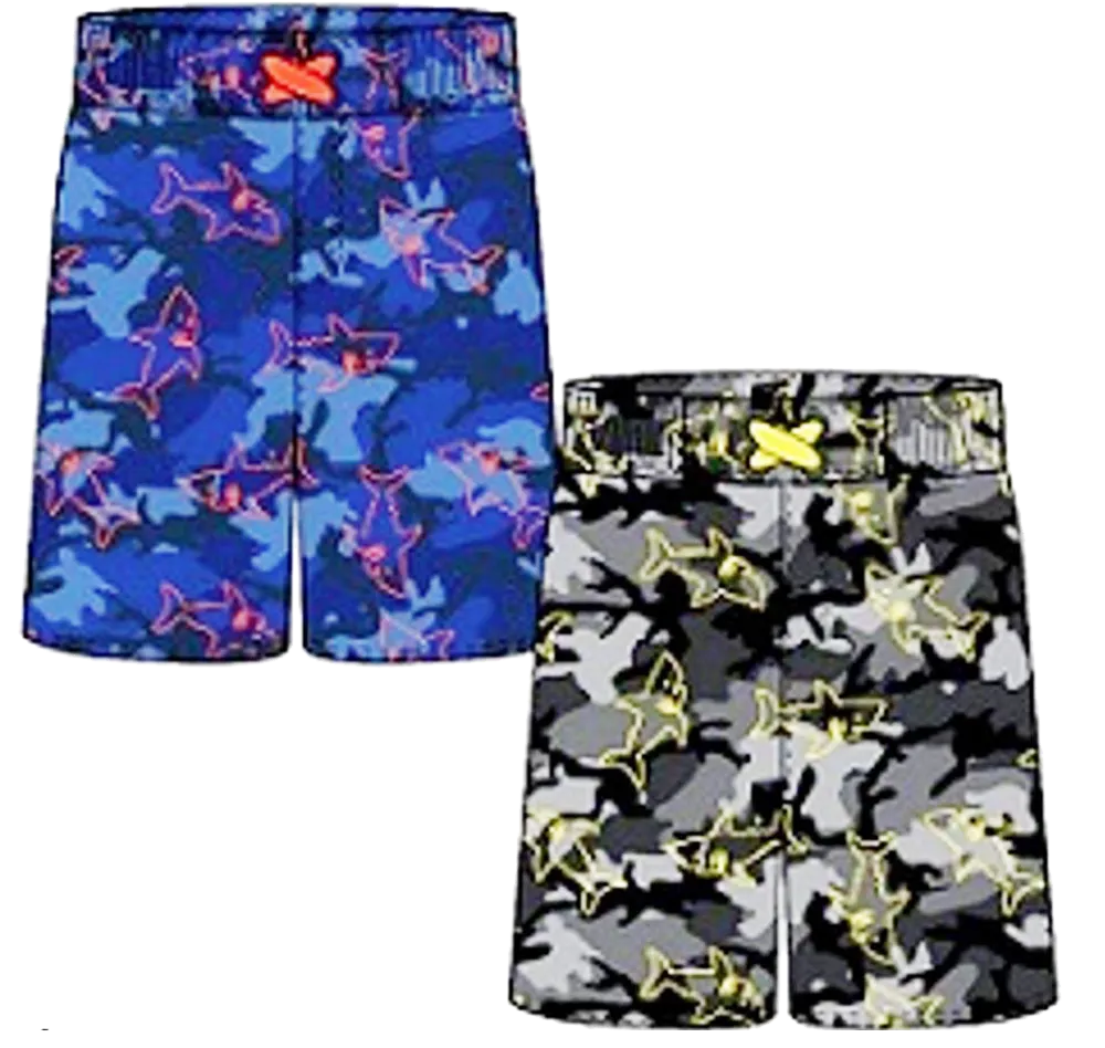 Swimwear Boys Sz 2-4 Neon Shark Swim Trunks, Size 2-4