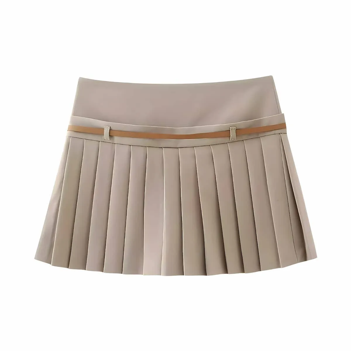 The Adelia High Waist Belted Mini Skirt