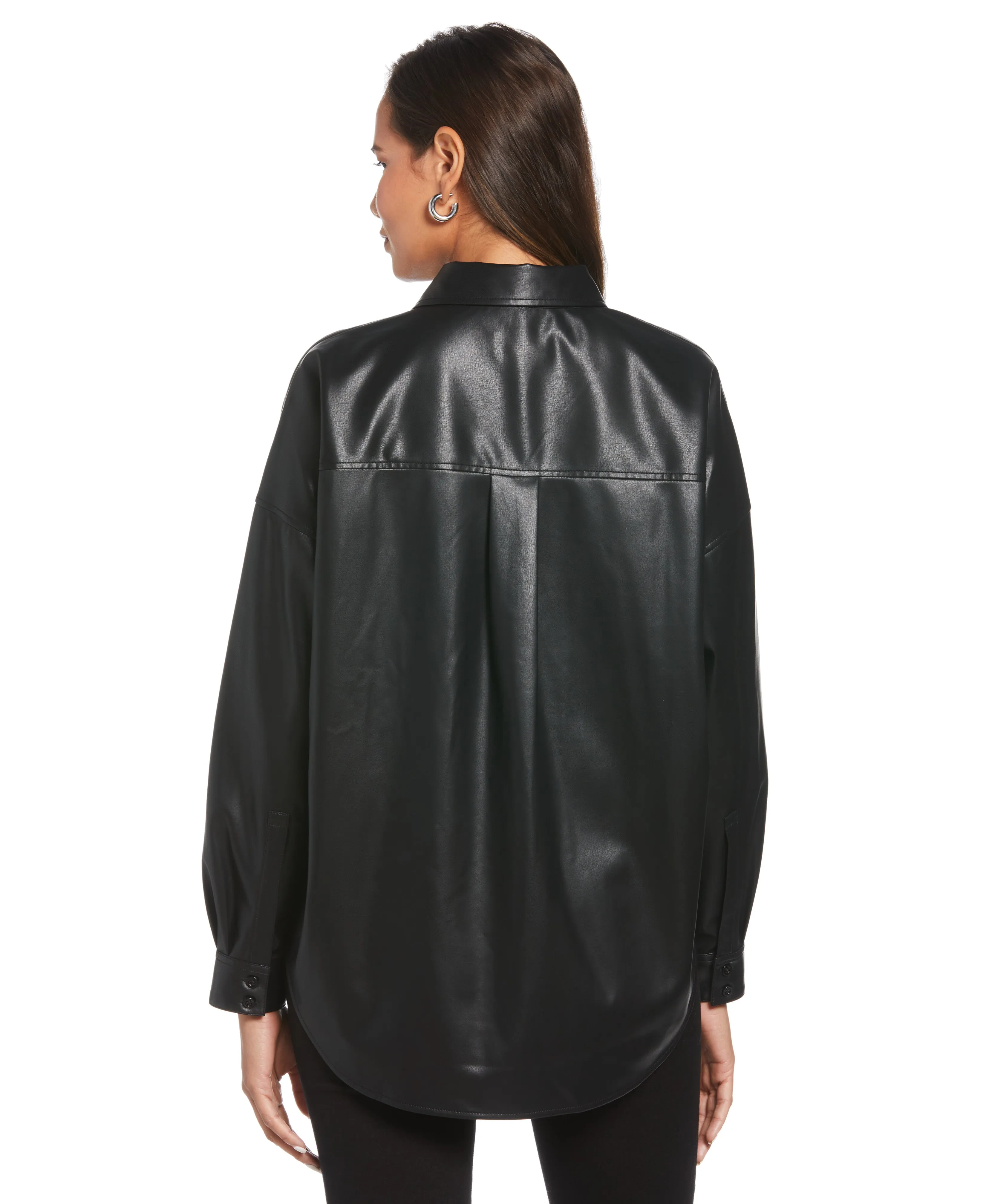 Vegan Leather Popover Top