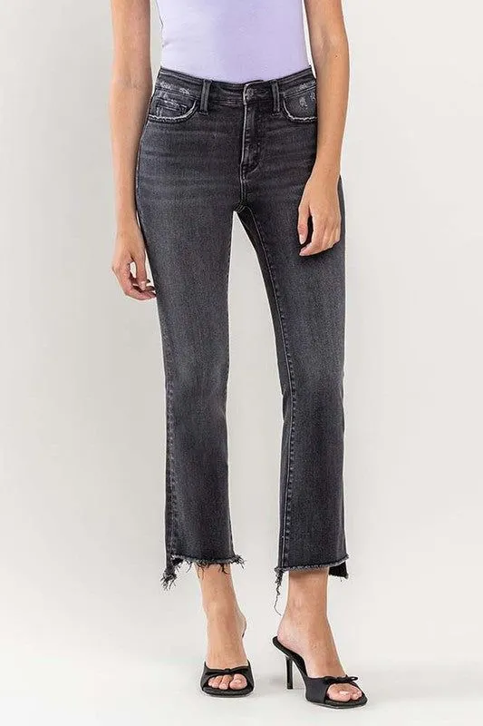 VERVET Plus Size High Rise Crop Flare Jeans