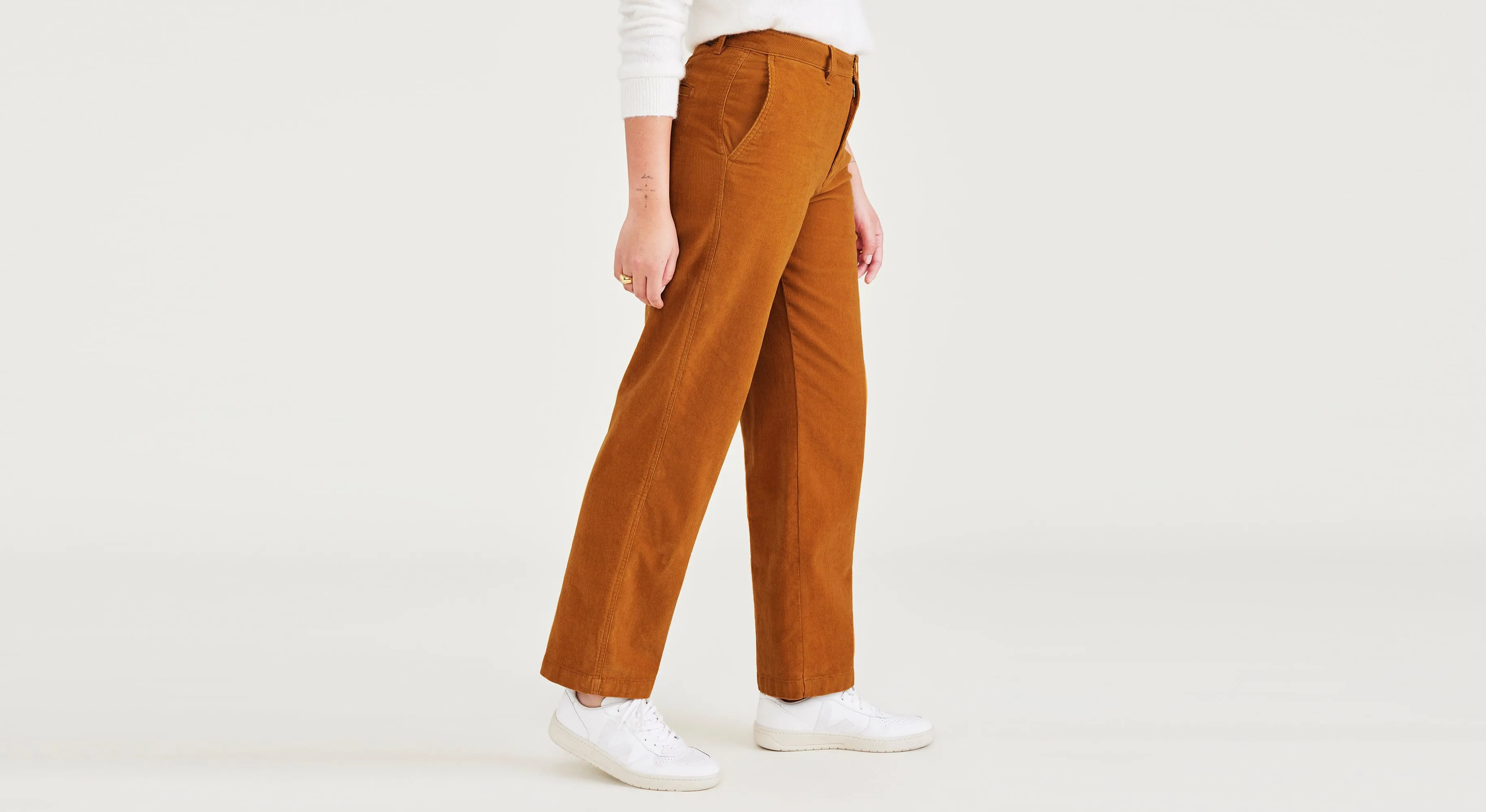 Women's High Waisted Straight Fit Original Khaki Pants