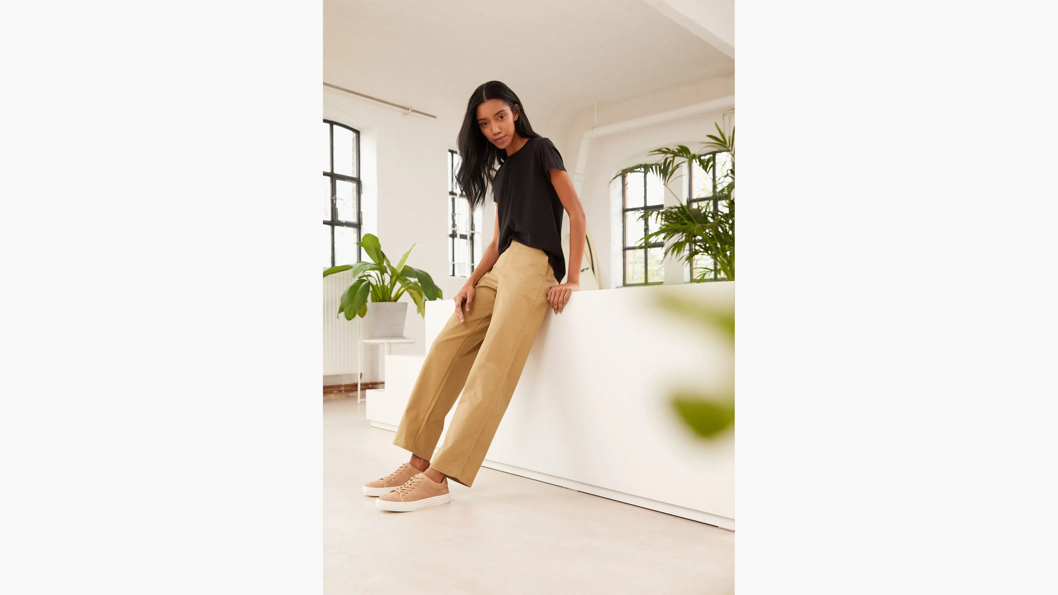 Women's High Waisted Straight Fit Original Khaki Pants